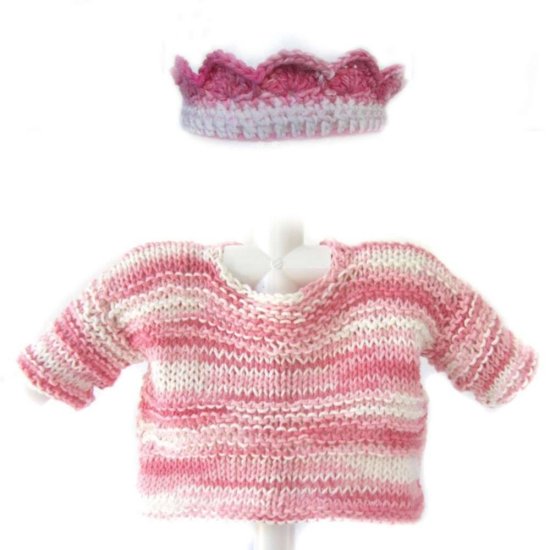 KSS Pinkish Short Sleeve Sweater and Crown 2 Years/3T - Click Image to Close