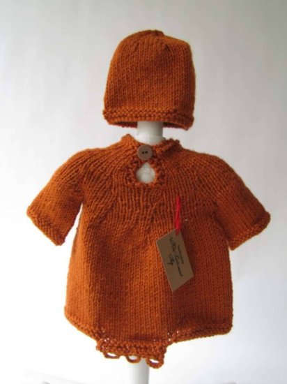 KSS Pumpkin Colored Baby Onesie and Cap 3 Months SW-197 - Click Image to Close