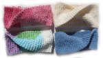 KSS Pink/White Knitted Cotton Infinity Headband 14-16" HB-156