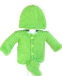KSS Greenish Cotton Sweater/Jacket Set (6 - 9 Months) KSS-SW-695-AZ