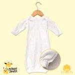 KSS Plain White 100% Cotton Baby Bag 0 - 3 Months BAG-WHITE