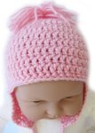 KSS Pastel Colored Cap with Ear flaps 16-17" (1 - 2 Years)