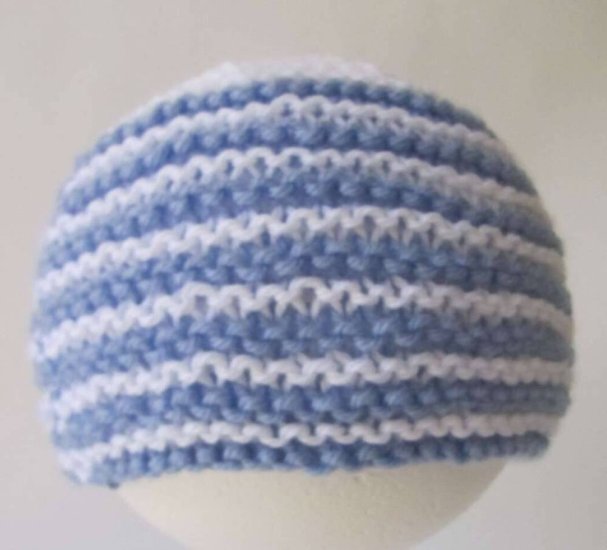 KSS Blue/White Striped Acrylic Toddler Beanie 19 inch HA-315 - Click Image to Close