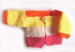 KSS Yellow/Orange Cotton Cardigan/Sweater in Newborn