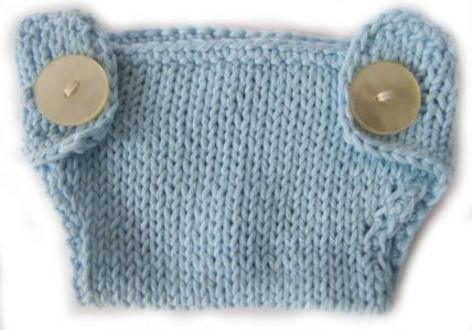 KSS Light Blue Diaper Cover in Cotton (Newborn) PA-022