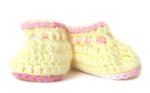 KSS Cotton/Acrylic Crocheted Cuffed Booties (3 - 6 Months) BO-060