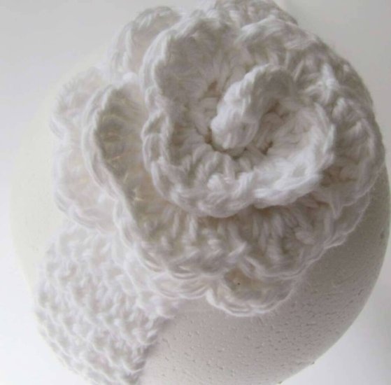KSS Wide White Cotton Headband 14-16