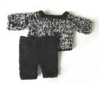 KSS Heavy Black/White Sweater and Pants for 18" Doll or Newborn