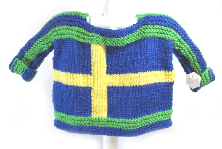KSS Pullover Sweater with Swedish Flag (18 Months) SW-729 - Click Image to Close