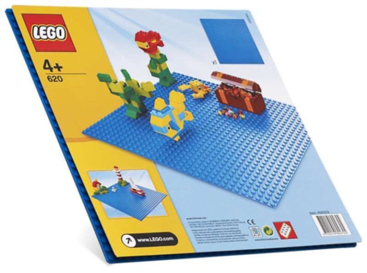 LEGO System Blue Building Plate - Click Image to Close