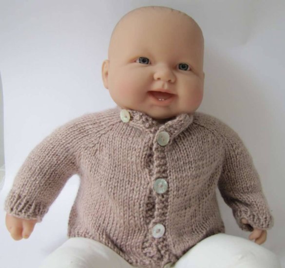 KSS Sand Colored Sweater/Cardigan (6 - 9 Months) - Click Image to Close