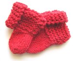 KSS Red Knitted Cuffed Cotton Socks (12-18 Months) BO-140