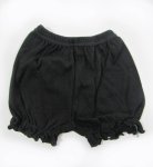 KSS Plain Black 100% Cotton Frilly Panty 3-6M PANTY-BLACK3-6M