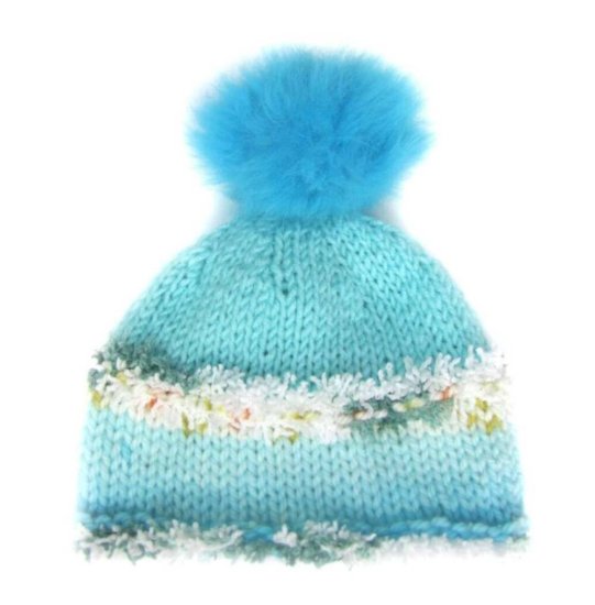 KSS Knitted Hat with Furry Pom Pom 15-17