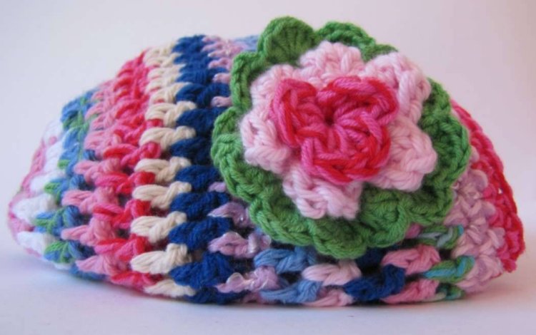 KSS Handmade Lined Purse and Hat in Bright Colors - Click Image to Close
