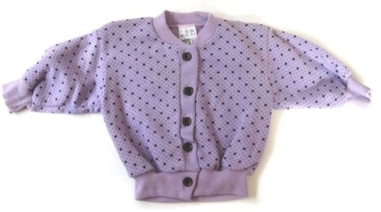 Purple/Black 100% Cotton Sweatshirt Jacket (4-12 Months) - Click Image to Close