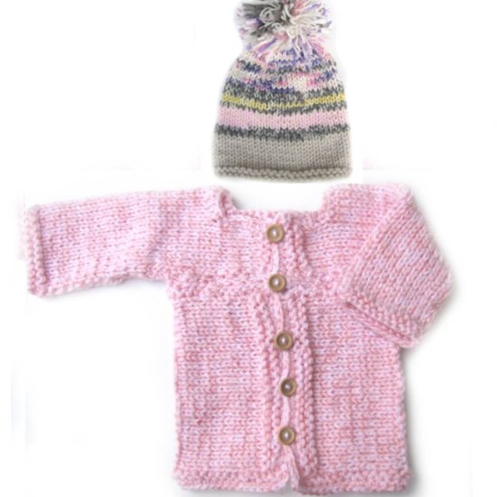 KSS Pink Baby Sweater/Cardigan (12 Months) - Click Image to Close