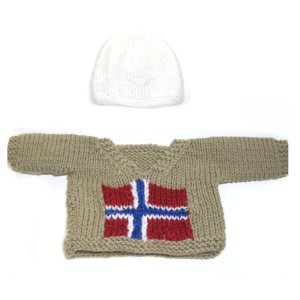KSS Taupe Pullover Sweater with Norwegian Flag (2 - 5 Months)