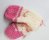 KSS- Handmade Pink/White Mittens 2.5" MI-101