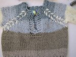 KSS Beige/Blue Pullover Sweater with a Hat (12 Months)
