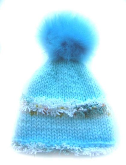 KSS Knitted Hat with Furry Pom Pom 15-17" (6 -24 Months) - Click Image to Close
