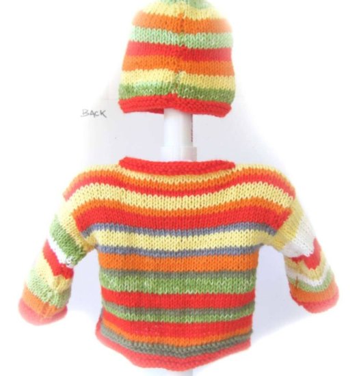 KSS Sunrise Striped Sweater/Jacket with a Hat  9 Months