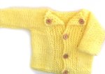 KSS Yellow Sweater/Cardigan with a Hat NB-3 Months