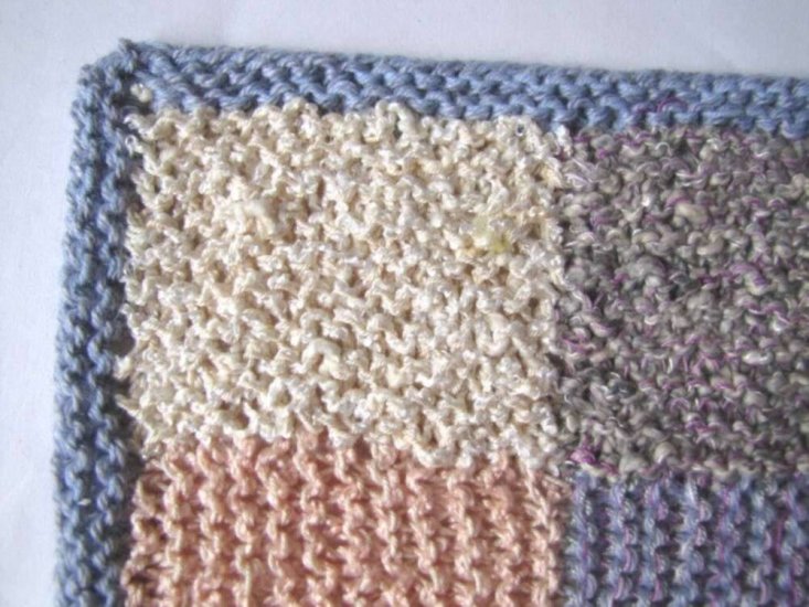 KSS Small Pastel Squares 18"x18" Baby Blanket Newborn and up - Click Image to Close