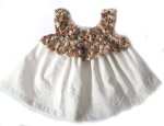 KSS Brown/White Crocheted/Woven Cotton Dress 12 Months DR-077