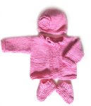 KSS Rose Cotton Sweater/Jacket Set (3-6 Months) SW-448