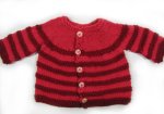 KSS Copper/Red Knitted Sweater/Jacket & Hat (2 Years/2T)