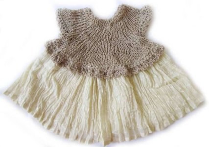 KSS Natural Cotton Knitted Baby Dress (9 Months) DR-066