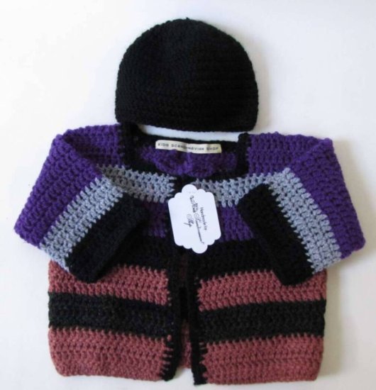 KSS Crocheted Multicolor Sweater/Jacket (2 Years) - Click Image to Close
