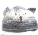 KSS Grey/White Striped Sweater/Cardigan with a Hat (3 Months)