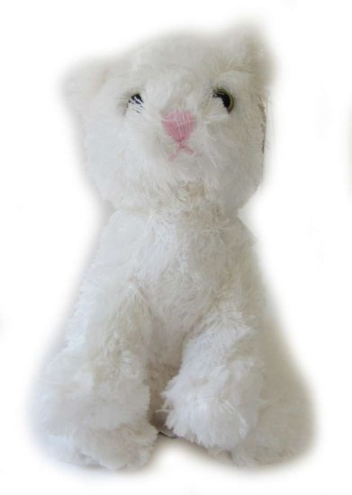 Teddykompaniet Mischievous Cat 7" White (Busiga)
