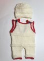 KSS Ivory Knitted Onesie Romper & Hat 0 Months PA-080