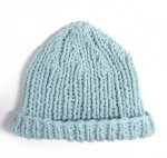 KSS Ribbed Aqua Knitted Cotton Baby Cap 16" (9 Months)