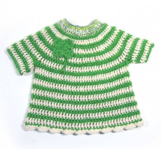KSS Four Leaf Clover Crocheted Cotton Dress 12 Months
