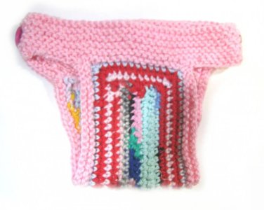 KSS Multi Colored Diaper Cover in Cotton/Acrylic 0-12 months)