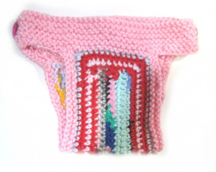 KSS Multi Colored Diaper Cover in Cotton/Acrylic 0-12 months)