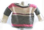 KSS Grey/Pink Colored Pullover Sweater 12 Months SW-723