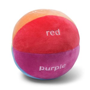 GUND Color Fun Educational Stuffed Rattle Ball 320622