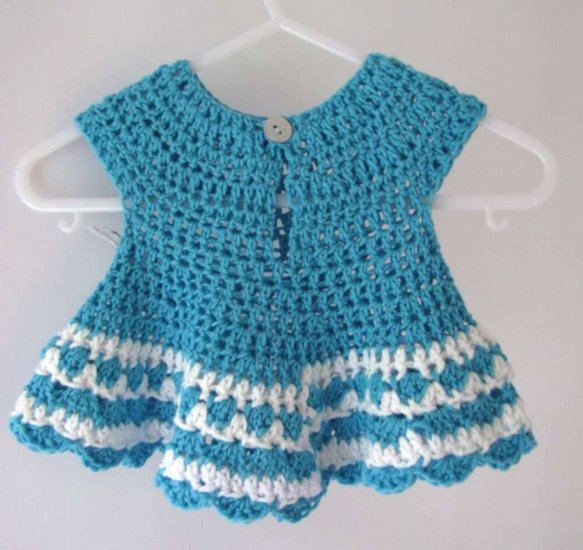 KSS Turquise Crocheted Dress 3 Months - Click Image to Close