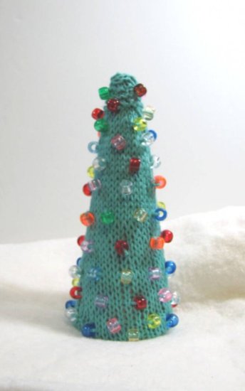 KSS Knitted Christmas Tree Size Medium 7" Tall - Click Image to Close