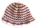 KSS Brown/White Crocheted Sunhat 14-15" (0-1 Years)