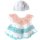 KSS Baby Crocheted Pastel Cotton Dress and Hat 3 Months
