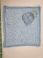 KSS Blue Baby Blanket 20"x20" and Hat Newborn and up BB-142