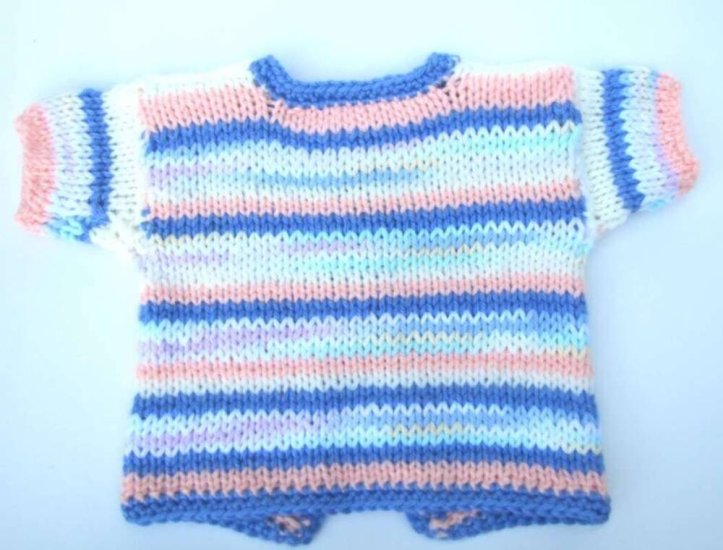 KSS Blue Striped Cotton/Acrylic Sweater (6-9 Months) - Click Image to Close