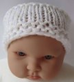 KSS Ivory White Knitted Cotton Baby Headband 13-15" (3-9M)