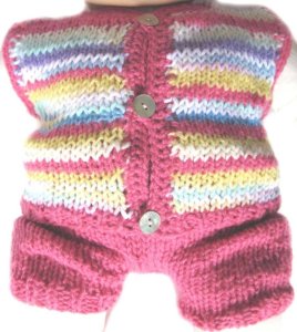 KSS Rose Striped Sweater Vest and Pants (12 Months)